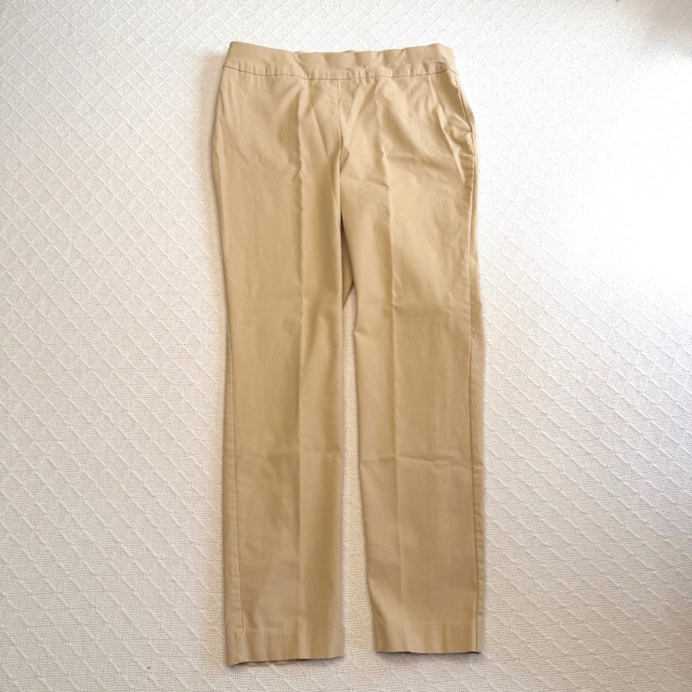 Chico's Brigitte So Slimming Khaki Tan Pull On Stretch Pants 570278564 Size 4-6